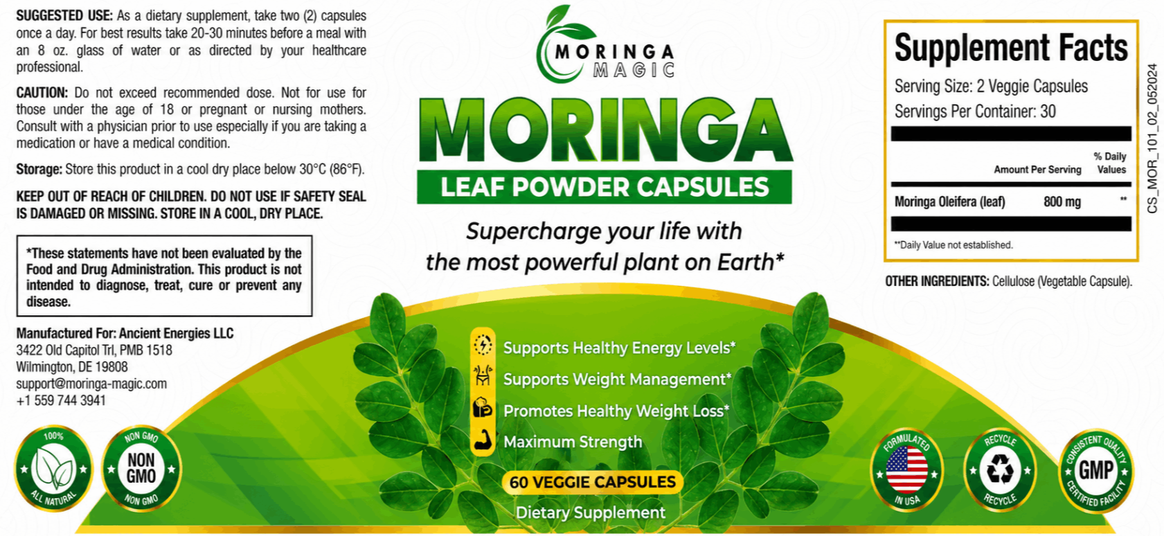 Moringa Magic - ingredients